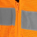 Ver imagem 3 de Colete Refletivo Bolso Laranja Ziper Cv105 - Vonder