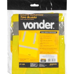 Colete Refletivo Bolso Amarelo Ziper Cv108 - Vonder - 2