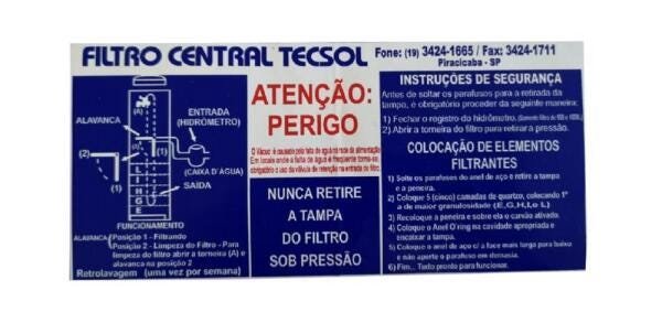 Filtro de Caixa d'água para Entrada Central 1.000 l/h Inox Tecsol - 2