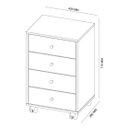 Ver imagem 3 de Mesa de Cabeceira com 4 Gavetas Presence - Branco - Demóbile