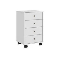 Mesa de Cabeceira com 4 Gavetas Presence - Branco - Demóbile - 1