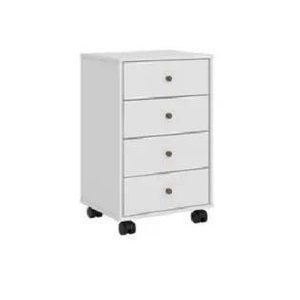 Mesa de Cabeceira com 4 Gavetas Presence - Branco - Demóbile