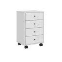 Ver imagem 1 de Mesa de Cabeceira com 4 Gavetas Presence - Branco - Demóbile