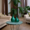 Ver imagem 4 de Dupla de Vasos Decorativos Garrafas Cristal Verde Éden Joelma Decorações