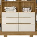 Ver imagem 6 de Guarda Roupa Casal 216cm 6 Portas Alabama Freijó/off Z17 - Mpozenato