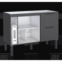 Ver imagem 3 de Gabinete de Cozinha Mdp 1,14 M – Elegância Moderna e Versatilidade:preto Fosco