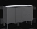 Ver imagem 2 de Gabinete de Cozinha Mdp 1,14 M – Elegância Moderna e Versatilidade:preto Fosco