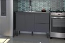Ver imagem 1 de Gabinete de Cozinha Mdp 1,14 M – Elegância Moderna e Versatilidade:preto Fosco
