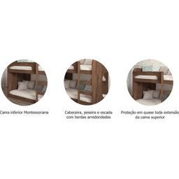 Beliche Infantil Montessoriano Baby Teen's com 1 Prateleira - Branco - 3