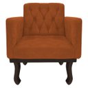 Ver imagem 6 de Kit Diva Recamier Diana 185cm Lado Esquerdo e 02 Poltronas Classic Suede Terracota - ADJ Decor