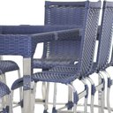 Ver imagem 3 de 10 Cadeiras Haiti e Mesa de Jantar 240x100 Alumínio Azul Dark