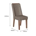 Ver imagem 2 de Conjunto Sala De Jantar 1,56 Com 6 Cadeiras Amêndoa 01A