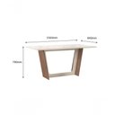 Ver imagem 3 de Conjunto Sala De Jantar 1,56 Com 6 Cadeiras Amêndoa 01A