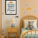 Ver mais imagens de Quadro Infantil"Aqui Nesse Quarto Dorme Um Principe"