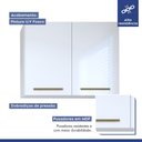 Ver imagem 3 de Lavanderia Modulada São Gonçalo 1 Armário Multiuso e Armário Aéreo - Kaiki Móveis Branco