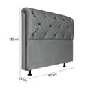 Ver imagem 4 de Cabeceira Solteiro 90cm Barbara Suede Cinza Id Suede Cinza