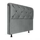 Ver imagem 1 de Cabeceira Solteiro 90cm Barbara Suede Cinza Id Suede Cinza
