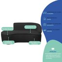 Ver imagem 6 de Kit Divã Recamier Orgânico Marrocos 180cm Lado Esquerdo e 1 Poltronas Amore Bouclé Preto