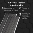 Ver imagem 4 de Kit 7 Painel Ripado Slim 20x3m Revestimento