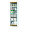 Armário Multiuso 2 Portas e 5 Prateleiras Line - Branco/Canela - Vila Rica - 3