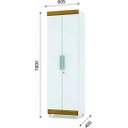 Ver imagem 4 de Armário Multiuso 2 Portas e 5 Prateleiras Line - Branco/Canela - Vila Rica