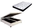 Ver imagem 1 de Cama Box Baú Casal Bi-Partido Green Bege + Colchão Espuma D28 138x188x8