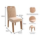 Ver imagem 4 de Kit 2 Cadeiras para Sala de Jantar Paola - Savana/nude