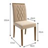Kit 2 Cadeiras para Sala de Jantar Juliana - Madeira/Nude - 2
