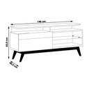 Ver imagem 2 de Rack Bancada 1 Gaveta com Nicho 146cm Amy Off White/Nature - Gran Belo