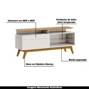 Ver imagem 3 de Rack Bancada 1 Gaveta com Nicho 146cm Amy Off White/Nature - Gran Belo