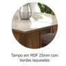 Mesa para Sala de Jantar com 4 Lugares Sophia com Tampo em MDF/Vidro - Savana/Off White - 3