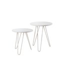 Ver imagem 3 de Mesa de Canto Duo Lisboa Ferro Branco Tampo Branco