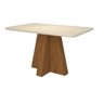 Mesa para Sala de Jantar com 4 Lugares Maitê 130x80cm - Savana/off White - 1