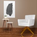 Ver imagem 2 de Poltrona Decorativa Onix Pés Giratório de Madeira Suede Branco - DS Estofados