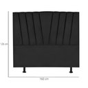 Ver imagem 2 de Cabeceira Casal Queen Size Cama Estofada 160 Cm Lile Veludo Preto