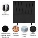Ver imagem 3 de Cabeceira Casal Queen Size Cama Estofada 160 Cm Lile Veludo Preto
