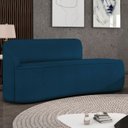 Ver imagem 1 de Sofá 3 Lugares para Sala 180cm Orgânico Wendi Boucle Azul I01 - Mpozenato