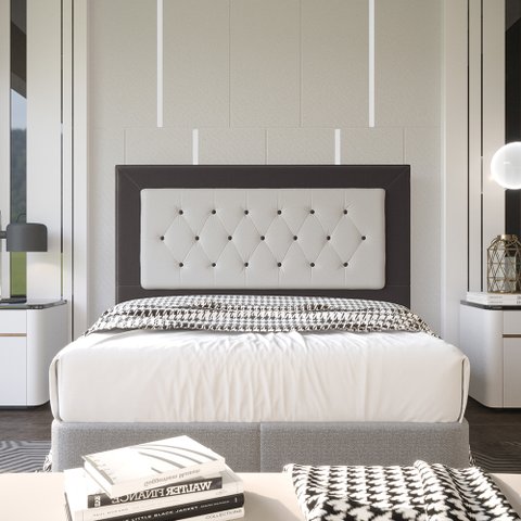 Cabeceira Casal 1,60m Havana Suede Marrom Dal Poz Estofados