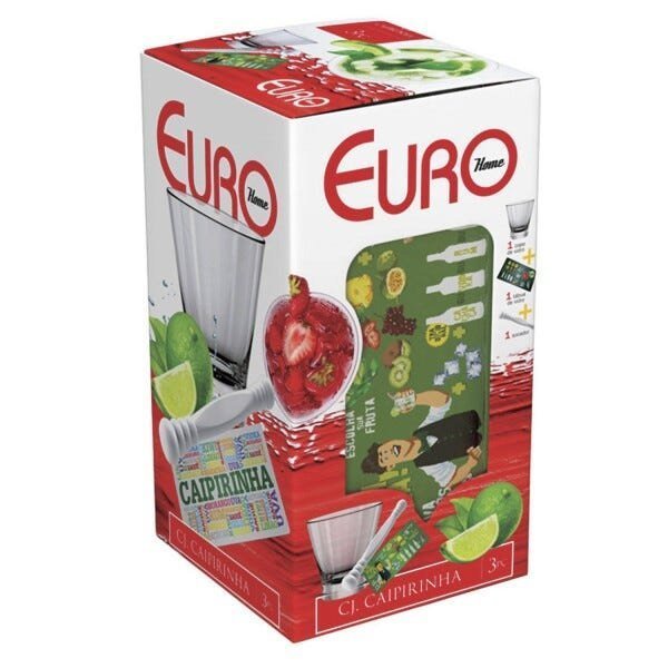 Kit Caipirinha em Vidro 3 Peças Euro Home - 2