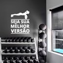 Ver imagem 1 de Adesivo de Parede Academia Seja Sua Melhor Versão Silhueta Mulher Kanto Store Adesivo de Parede Logo