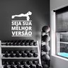 Adesivo de Parede Academia Seja Sua Melhor Versão Silhueta Mulher Kanto Store Adesivo de Parede Logo - 1