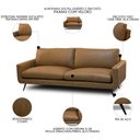Ver imagem 3 de Sofá 4 Lugares para Sala Living 282cm Merli L08 Couro Camel - Mpozenato