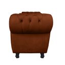 Ver imagem 3 de Divã Recamier Com Baú Grécia 1,55 Cm Suede Terracota