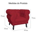 Ver imagem 6 de Poltrona Decorativa Sala Recepção Maya Suede Vermelho LM DECOR