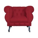 Ver imagem 2 de Poltrona Decorativa Sala Recepção Maya Suede Vermelho LM DECOR
