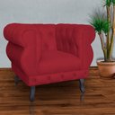 Ver imagem 1 de Poltrona Decorativa Sala Recepção Maya Suede Vermelho LM DECOR