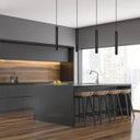 Ver imagem 2 de Kit 2 Pendente Tubo 50cm Gu10 Preto para Bancada Cozinha Banheiro Quarto