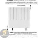 Ver imagem 2 de Cabeceira Estofada de Cama Casal King 195 Cm Sophia Corino Cor:branco
