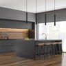 Kit 4 Pendente Tubo 50cm Gu10 Preto para Bancada Cozinha Banheiro Quarto - 2