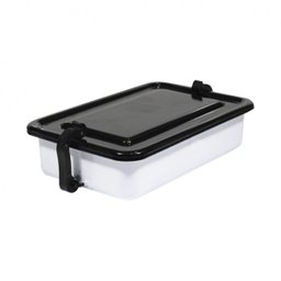Marmita Esmaltada Retangular Branca - Ewel - 1
